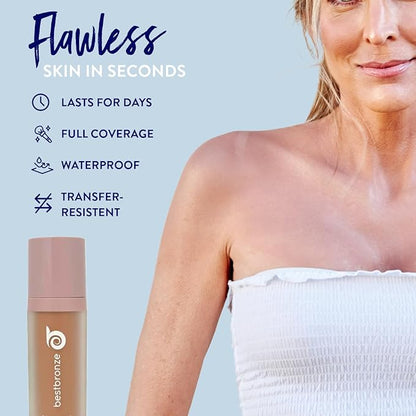 Best Bronze Bombshell Body Makeup - Tattoo Cover Up Makeup & Body Foundation Waterproof - Tattoo Concealer Waterproof for Scars, Varicose Veins Cover Up & Leg Foundation (NW50 Rich Coffee Neutral)