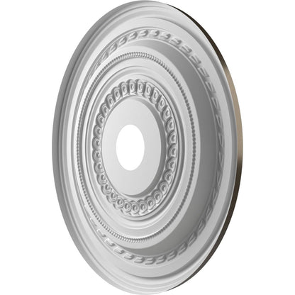22Od X 3 1/2Id X 1P Cole Thermoformed Pvc Ceiling Medallion (Fits Canopies Up To 6), Metallic Dark Bronze