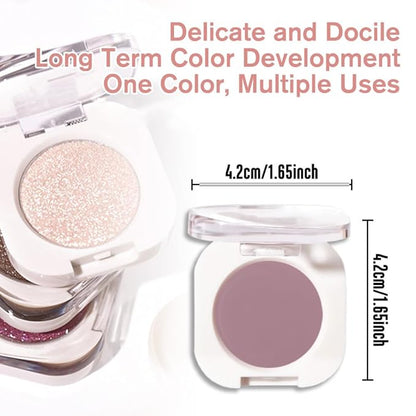 Mauve Taupe Single Matte Eyeshadow Makeup, Neutral Powde Eye Shadow for Women, Brownish Purple Matte Singles Eyeshadow Palette Pigmented Waterproof, sombras para ojos,Girls Eyeshadows Gift 25#