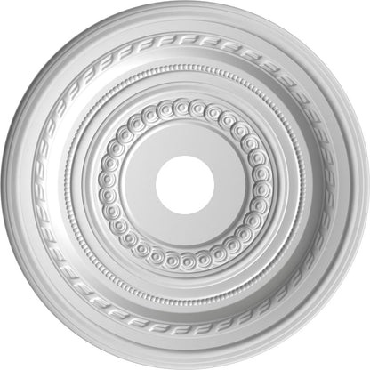 22Od X 3 1/2Id X 1P Cole Thermoformed Pvc Ceiling Medallion (Fits Canopies Up To 6), Metallic Dark Bronze