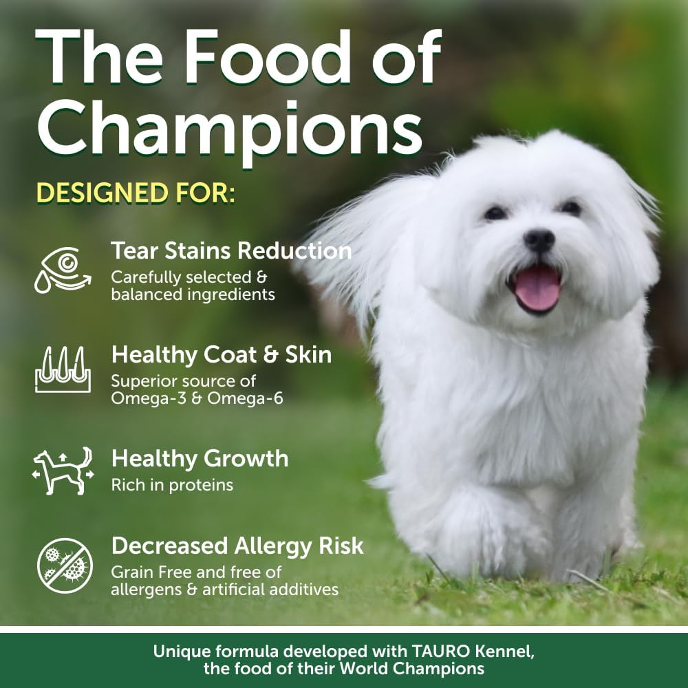 Nature's Protection Dry Dog Food for Puppy & Adult - High Protein, Grain Free Tear Stain Formula - Dog Kibble for Small, Medium & Large Breed Dogs with White Fur (Superior Care - Insect, 22 lb)