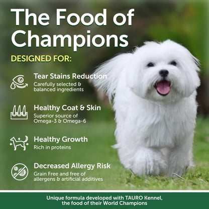 Nature's Protection Dry Dog Food for Puppy & Adult - High Protein, Grain Free Tear Stain Formula - Dog Kibble for Small, Medium & Large Breed Dogs with White Fur (Superior Care - Insect, 22 lb)