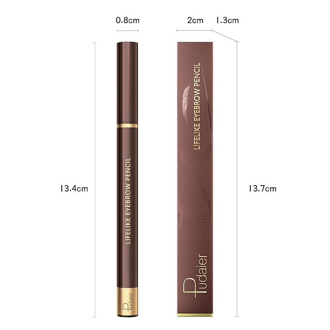 2 Pack Eyebrow Pen, Waterproof Microblading Eyebrow Pencil, 4 Tip Precise Eye Brow Makeup Pen for Women to Effortlessly Create Hair Like Natural Brows, Non Dry Out and Last All Day (Medium Brown)