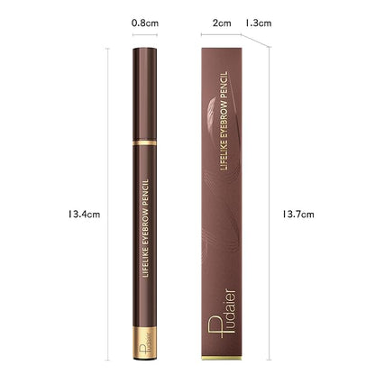 2 Pack Eyebrow Pen, Waterproof Microblading Eyebrow Pencil, 4 Tip Precise Eye Brow Makeup Pen for Women to Effortlessly Create Hair Like Natural Brows, Non Dry Out and Last All Day (Medium Brown)