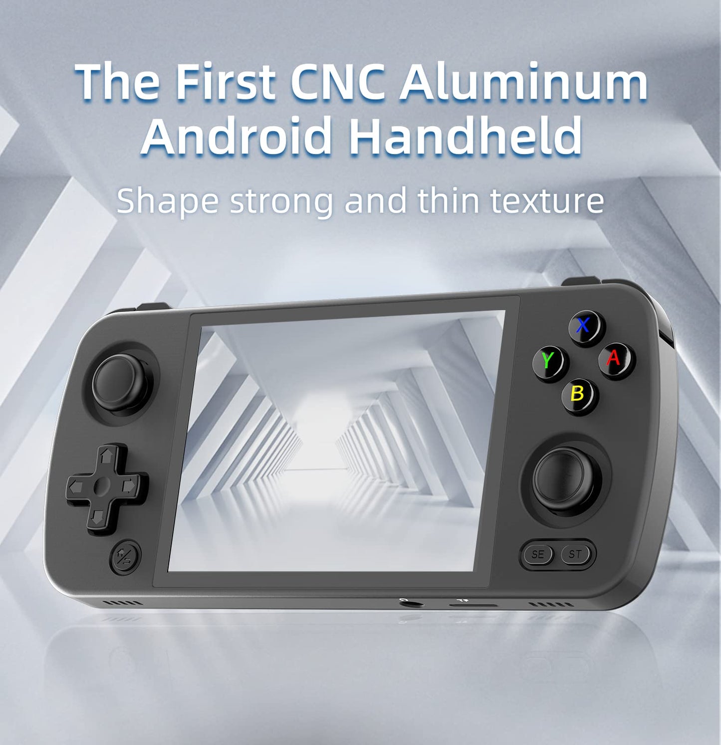 Retro Handheld Game Aluminum Alloy, Android 12 Built-in 128G TF Card 3172 Games,4 inch IPS Touch Screen with Game Front-end,RG405M Supports OTA Wireless Upgrade