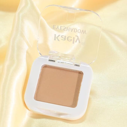 Kaely Pressed Single Eyeshadow Makeup, Light Nude Brown Matte Highly Pigmented Monochrome Eye Shadow Palette, Waterproof Neutral Powder Mini Eyeshadow, sombras para ojos, Lightweight Blendable, 13