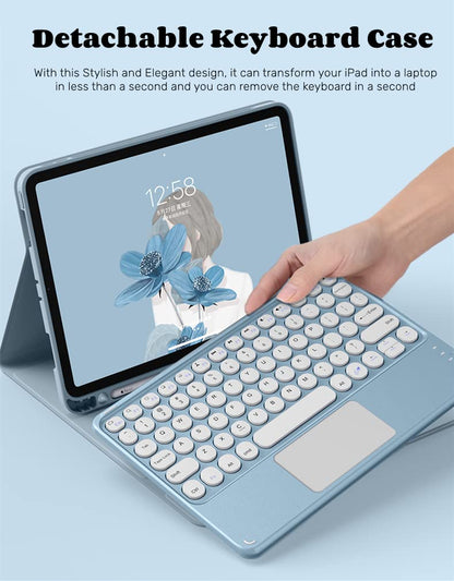Anmengxinling Keyboard Case For Ipad Air 13 Inch (M3 2025/M2 2024)/Ipad Pro 12.9 6Th/5Th/4Th Generation,Touchpad Detachable Keyb