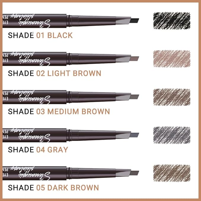 12 Pcs Ultimate Eyebrow Retractable Definer Pencils,Dual-Sided Natural Soft Textured Eyebrow Pencil, for Daily Look Eyebrow Makeup,Brow Brush,Fine Tip (12Pcs-Black-Retractable Triangle)