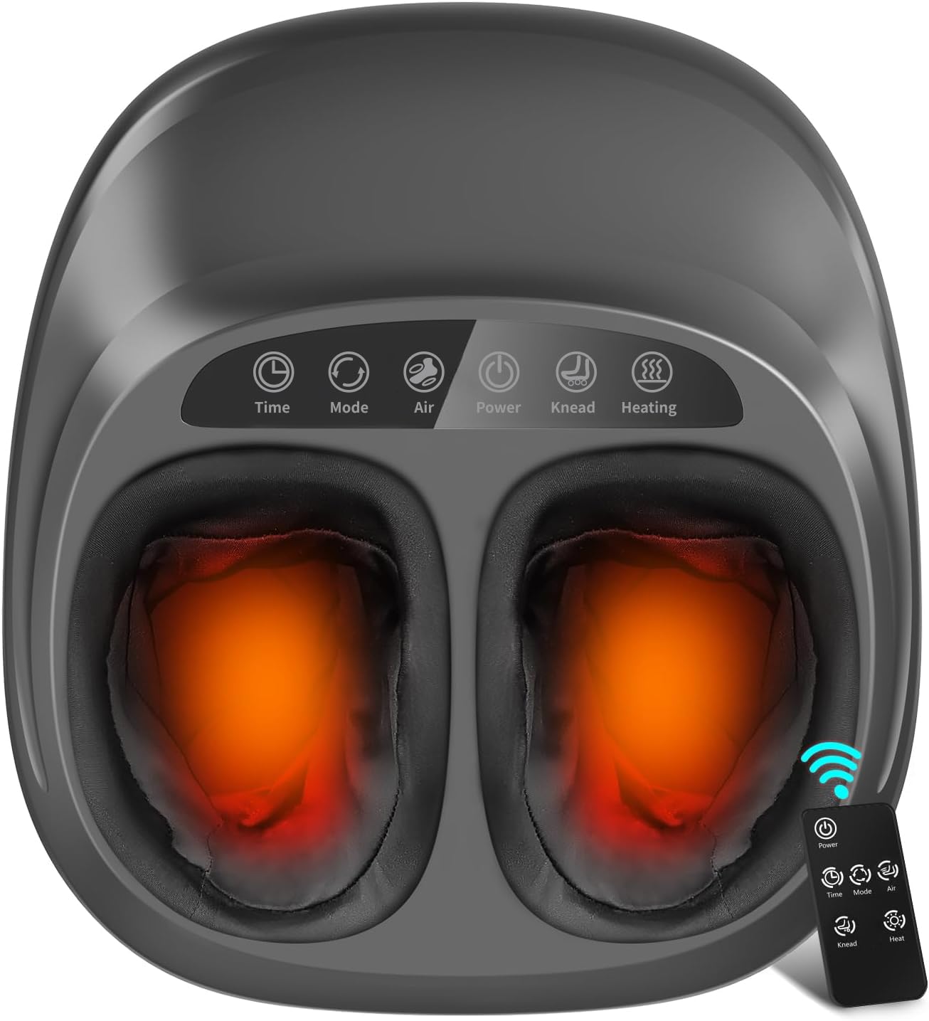 Wertyi Foot Massager Machine, Shiatsu Foot Massager With Heat, Remote Control, Multiple Massage Modes & Adjustable Intensity, De