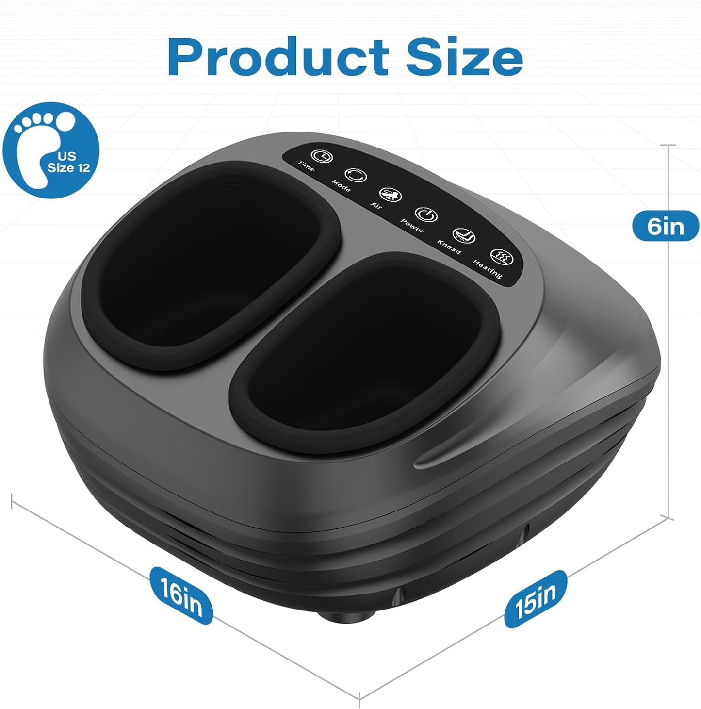 Wertyi Foot Massager Machine, Shiatsu Foot Massager With Heat, Remote Control, Multiple Massage Modes & Adjustable Intensity, De
