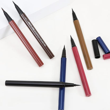 Boobeen 2pcs Liquid Eyeliner Pen, Matte Eye Liner with Precision Tip, Long Lasting Eyeliner Pencil for Bold Eye Makeup, Glides on Smoothly
