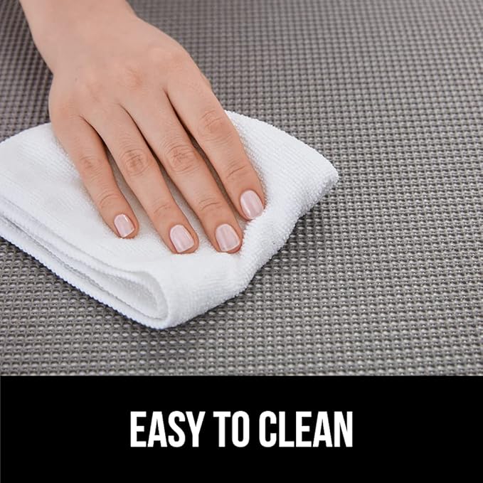GORILLA GRIP powerGRIP Drawer Shelf and Cabinet Liner, Thick Strong Hold, Non-Adhesive Liners Protect Kitchen Cabinets and Cupboard, Bathroom Drawers, Easy Install, Breathable Mat, 17.5" x30', Gray