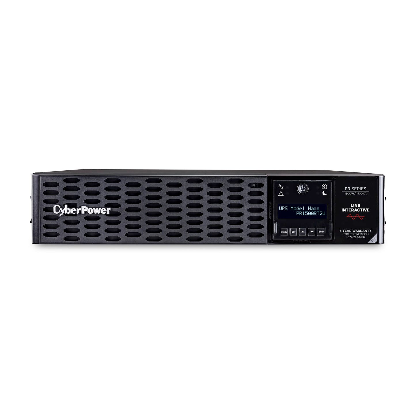 Cyberpower Pr1500Rt2U Smart App Sinewave Ups System, 1500Va/1500W, 8 Outlets, 2U Rack/Tower, Avr