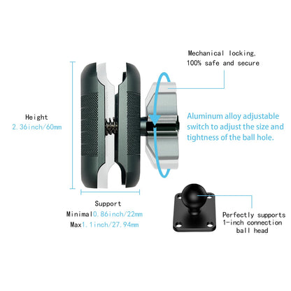 Yimingyinuo Double Socket Arm Compatible With Ram Mounts B Size 1 Ball Components For Bike/Motorcycle/Atv Phone Mount, Emeralds
