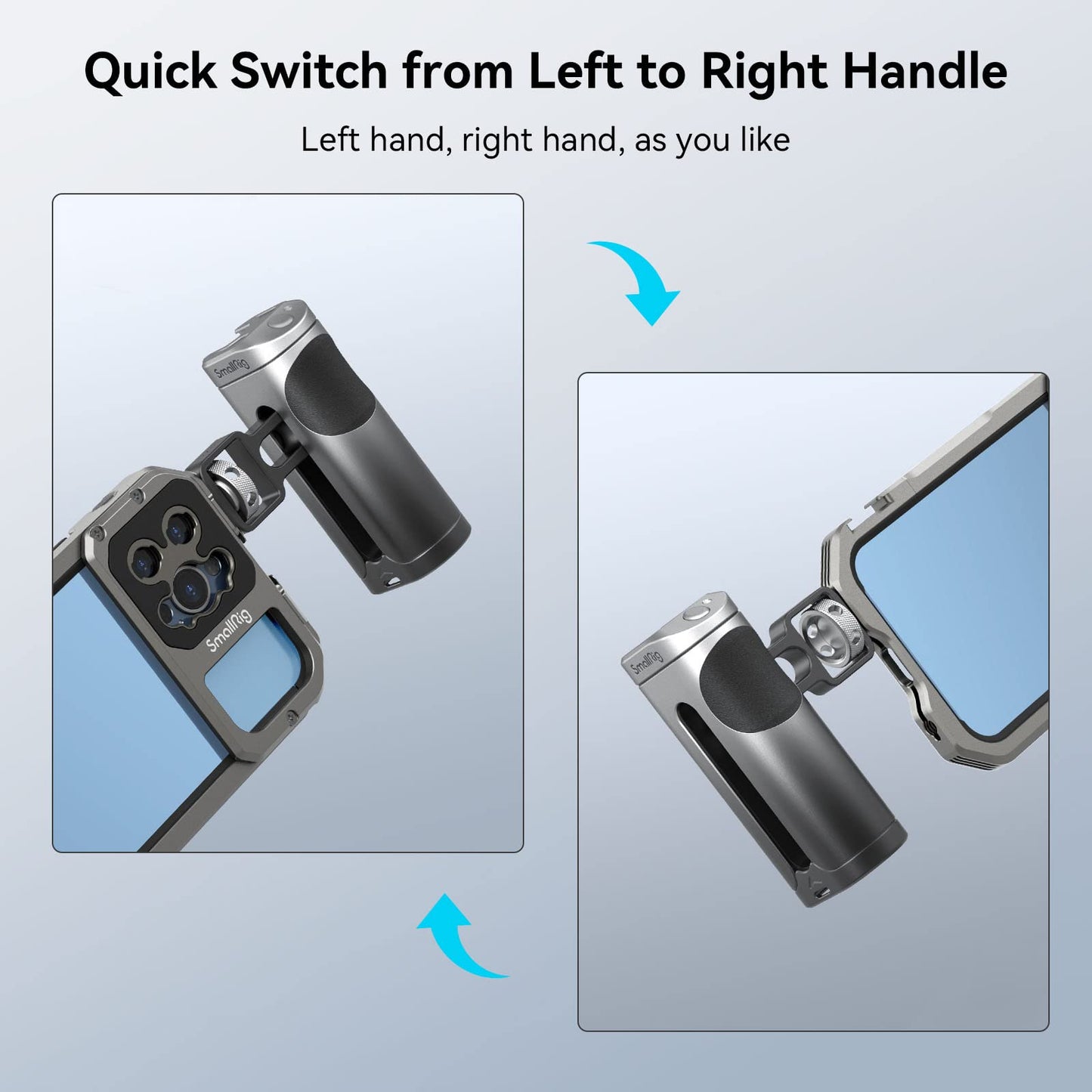 Smallrig Side Handle Grip For Smartphone Cage Video Rig, Remote Trigger Aluminum Phone Cage Handle With Wireless Remote Control