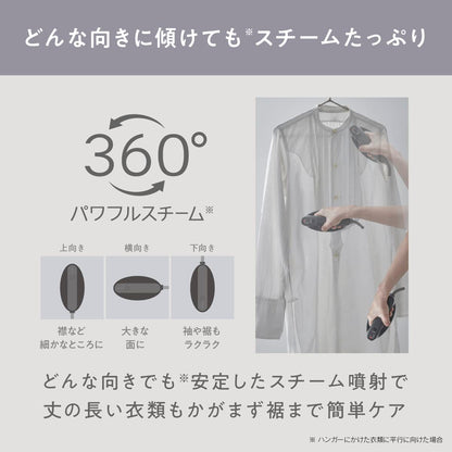 Panasonic NI-FS790 Clothes Steamer, 360° Powerful Steam (With 3 levels of temperature adjustment)100V Only Japan Import 2023 Model (Beige)