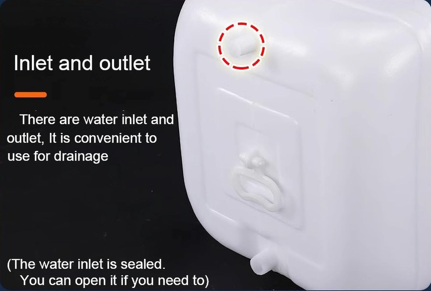 Water Tank Thick Water Containers Plastic Water Tank Water Storage Containers Outdoor Portable Hand Bucket Camping Hiking(Size:75L)