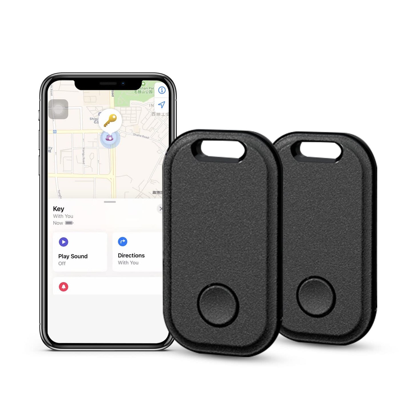 Aiyato 2 Pack Key Finder Smart Bluetooth Tracker Item Finder Work With Apple Find My Item Locator Anti-Lost Device For Keys, Bag