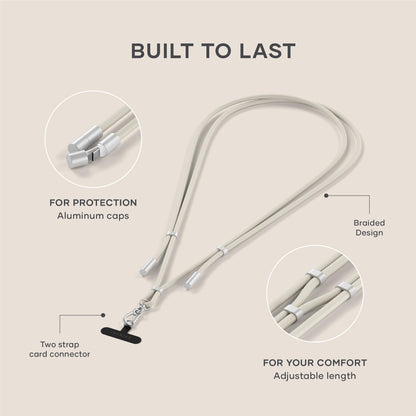 Satechi Onthego Usb-C Lanyard Cable, 60W Fast Charging, 480Mbps Data Transfer, Built-In Crossbody Strap, Adjustable 1.5M / 4.9Ft