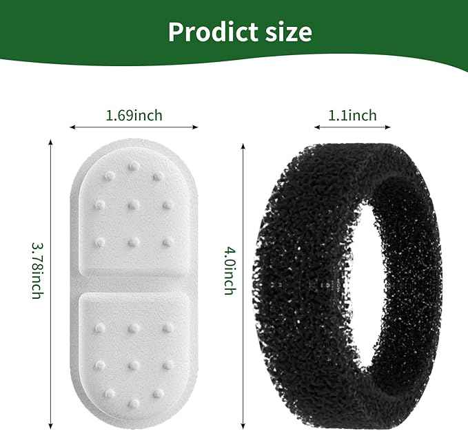 Apauk 8 Pack Replacement Filters/Sponges - Individually Packaged-Applicable to Cat Water Fountain Stainless Steel 108oz/3.2L, APAUK Automatic Pet Fountain Dog Water Dispenser