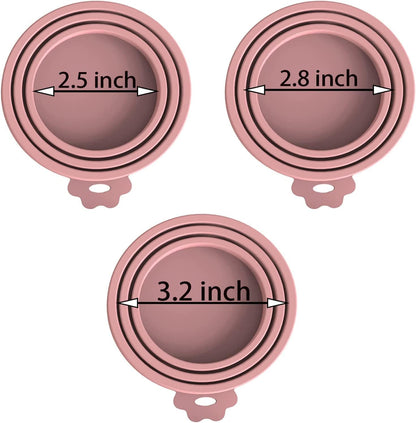 8 pack Silicone Pet Food Can Lids for 3 Standard Size Food Cans for Pet Food Cans or Canned Goods, Multicolor