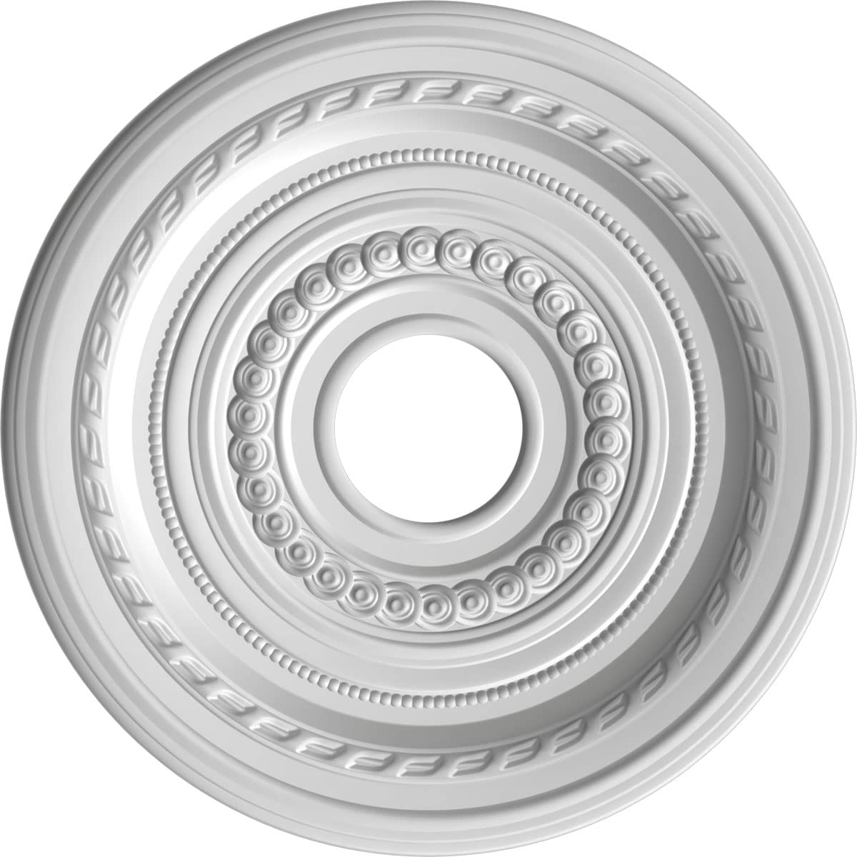 Ekena Millwork 16Od X 3 1/2Id X 1P Cole Thermoformed Pvc Ceiling Medallion (Fits Canopies Up To 4 1/2), Aged Copper