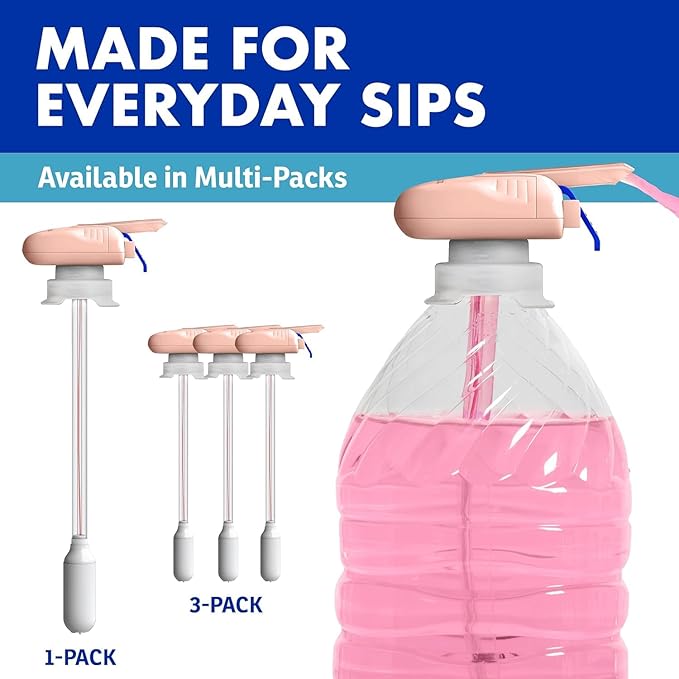The Magic Tap Automatic Drink Dispenser - Hands-Free Beverage Dispenser for Fridge - Perfect for Milk, Juice - Gifts for Women & Men (3, Peach)