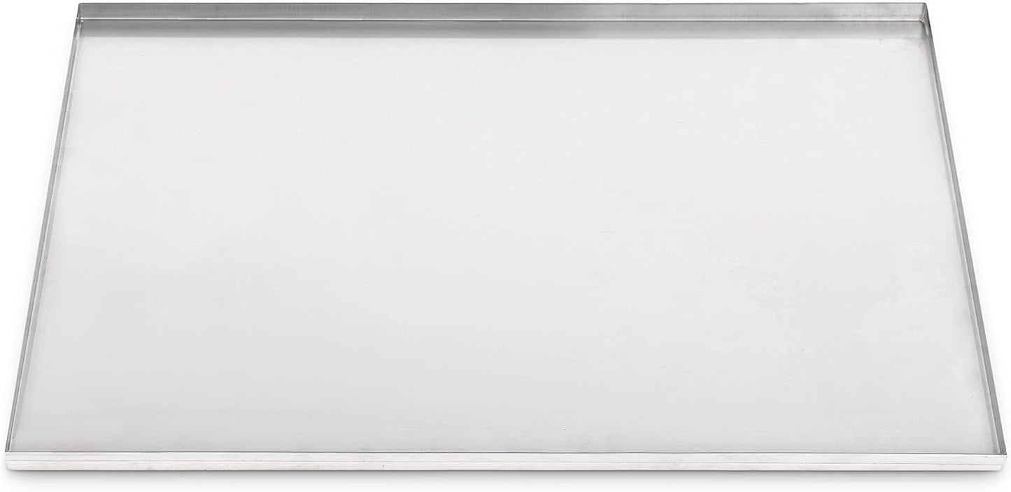 52.25" x 34.88" Metal Replacement Dog Crate Pan Chew Proof Crack Proof Pet Kennel Tray Central Dog Training Crate Pan Pet Supplies, Stainless Steel, 1" H