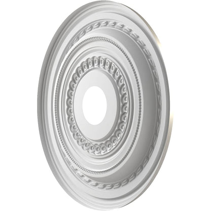 Ekena Millwork Cmp19Cobal Cole Thermoformed Pvc Ceiling Medallion (Fits Canopies Up To 5 1/8), 19Od X 3 1/2Id X 1P, Bright Coat