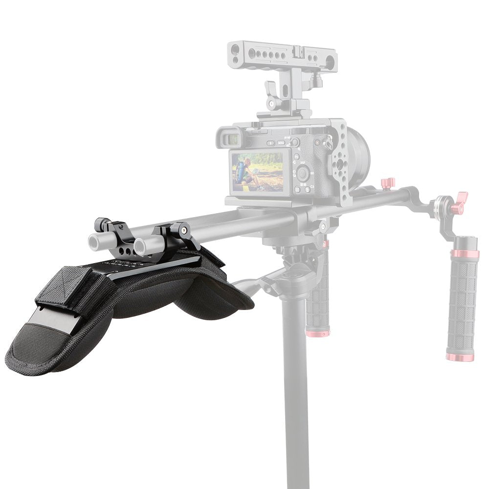 Camvate Camera Shoulder Mount Pad With 15Mm Dual Rod Clamp For 15Mm Camera Shoulder Railblock Support System - 1752