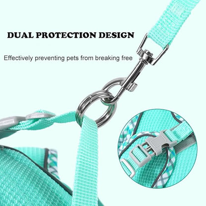 Dog Harness and Leash Set, No Pull Adjustable Reflective Pet Harness for Small Medium Dogs, Step in Vest Harness Easy Walk Dog Harness Outdoor Hiking Training for Small Medium Dogs, Cats(Orange, S)