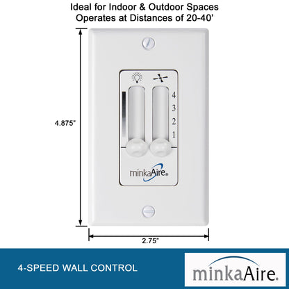 Minka-Aire 4 Speed Wall Control - White - Wc116L