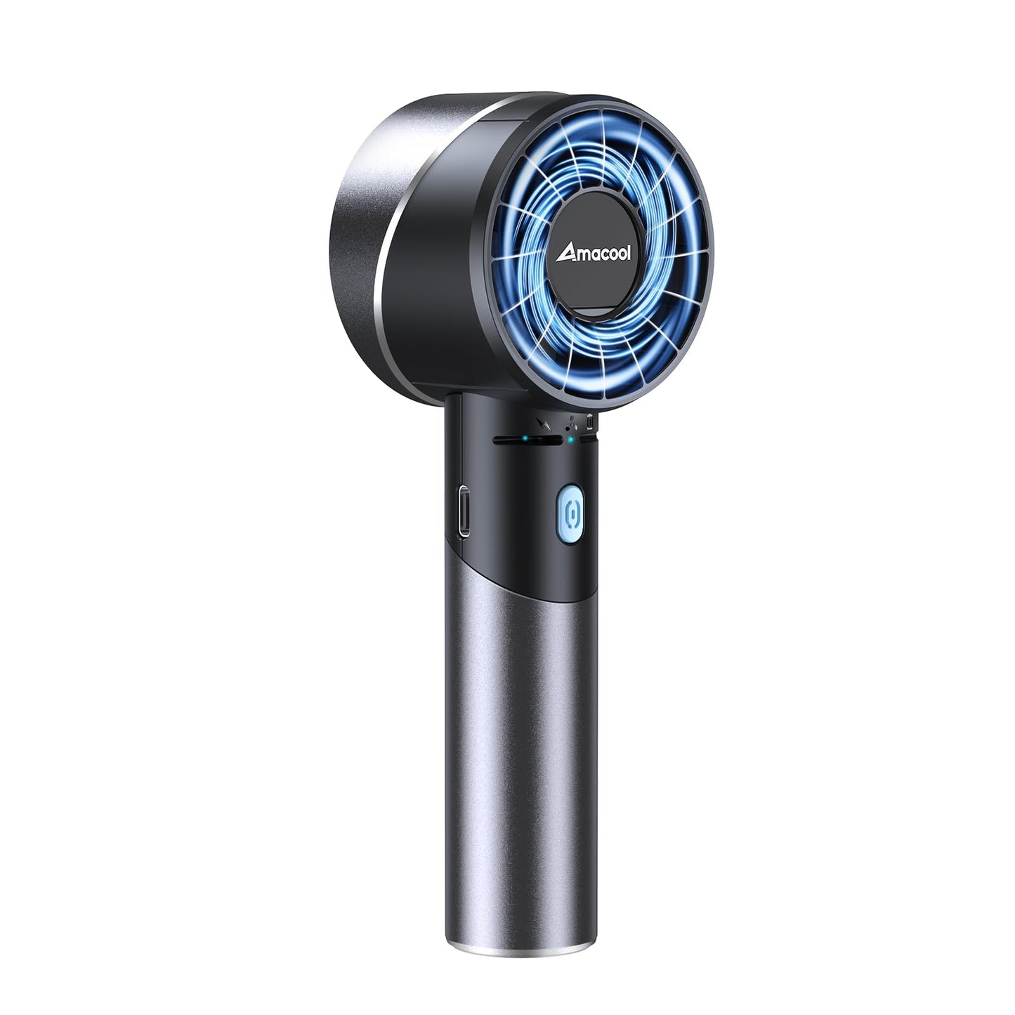 Amacool Portable Handheld Turbo Fan, 17Hrs Runtime, 4 Speeds Wind, Cool Metal Body, Rechargeable Battery Personal Fan, Mini Pock