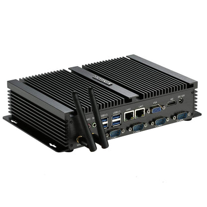 Kingdel Powerful Mini Desktop Computer, Fanless Industrial Pc, Core I5 Dual Core Cpu, 8Gb Ram, 512Gb Ssd, 2Xnics, 4Xcom Rs232, H