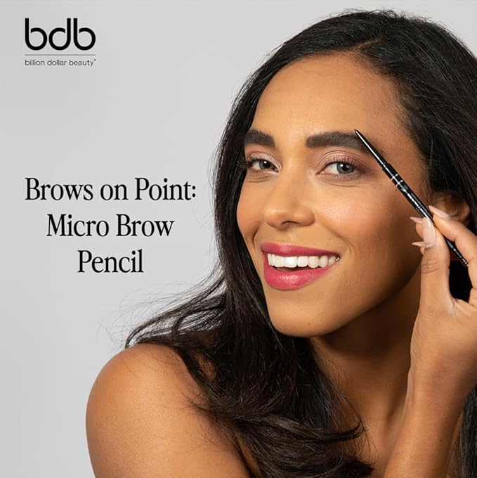 bdb Brows on Point Micro Brow Pencil - Precision Tip & Spoolie, Waterproof, Define, Shape & Fill Brows, Blonde, 2-Pack