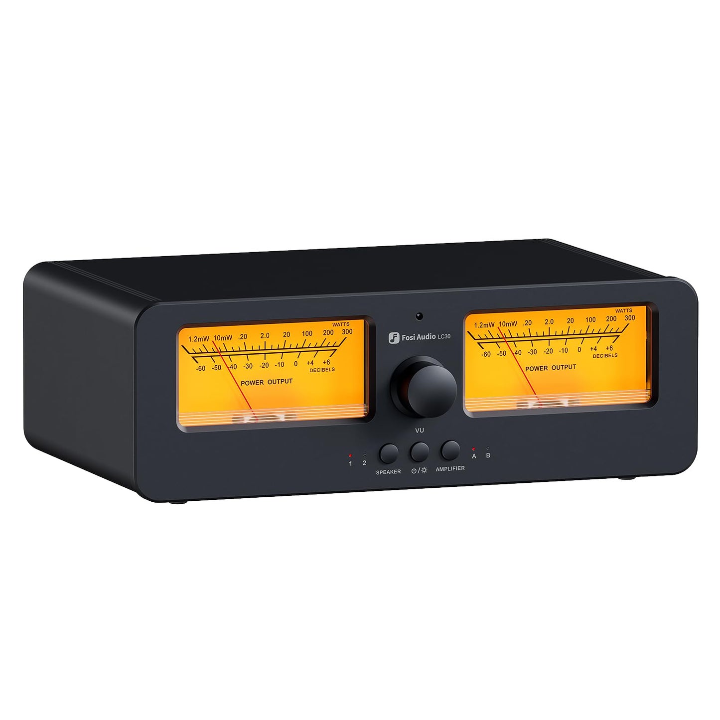 Fosi Audio Lc30 Vu Meter Amplifier Speaker Selector Switch Box Audio Visualizer 2 In 2 Out Vintage Switcher For High Power Stere