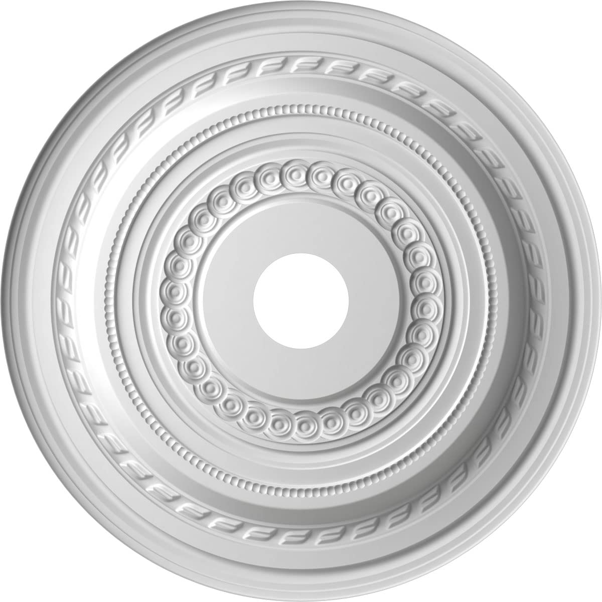 Ekena Millwork 22Od X 3 1/2Id X 1P Cole Thermoformed Pvc Ceiling Medallion (Fits Canopies Up To 6), Aged Copper