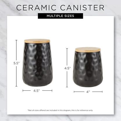 DII Kitchen Accessories Collection, Textured Matte Ceramic Canister Set, Sage, Dimple, 2 Piece