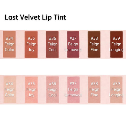 BBIA Last Velvet Lip Tint - Soft & Creamy Matte Finish Lip Stain, Blur Effect with Velvety Texture, Long-Lasting, High Pigment, Lightweight, Non-Drying, Korean Lip Makeup (34 FEIGN CALM)