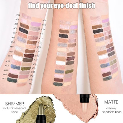 Kaely Cream Eye Shadow Sticks, Smoky Tawny Matte Eyeliner Pencil Eyeshadow Palette Makeup, Eye Highlighter Brightener Stick for Older Women Waterproof Pigmented, sombras para ojos, New-55
