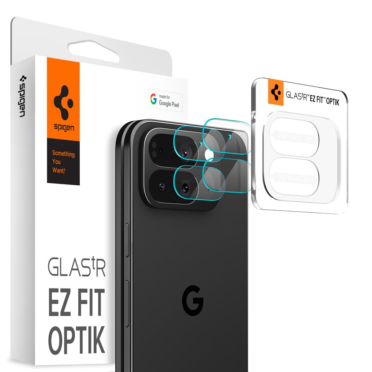 Spigen Camera Lens Screen Protector [Glas.Tr Ez Fit Optik] Designed For Pixel 10 Pro Fold [Case Friendly] - 2 Pack