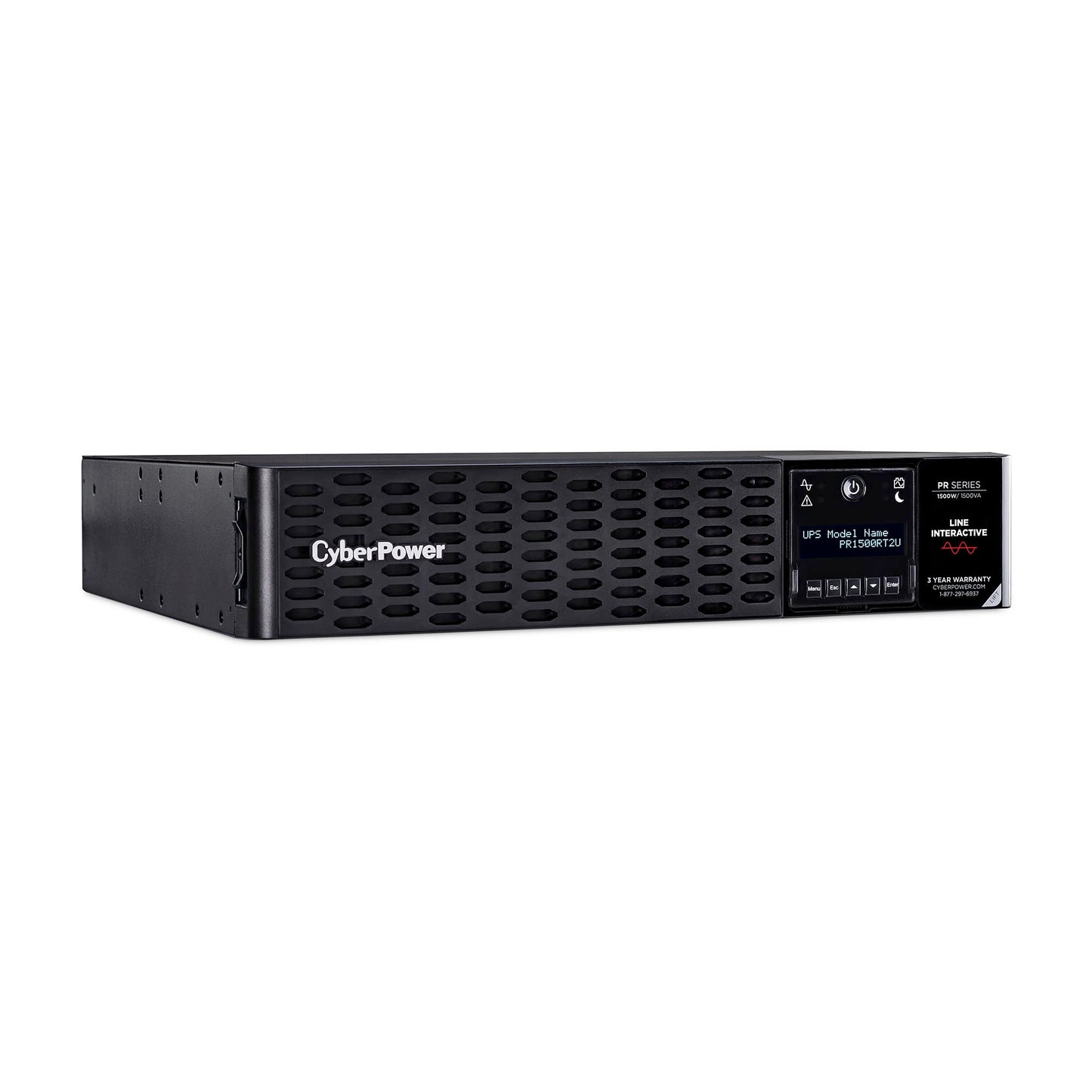 Cyberpower Pr1500Rt2U Smart App Sinewave Ups System, 1500Va/1500W, 8 Outlets, 2U Rack/Tower, Avr