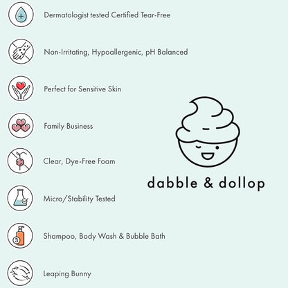 Dabble & Dollop Strawberry Lotion, Layering Lotion, Hydrating Scented Lotions for Kids, All-Natural, Dermatologist Tested, Vegan & Cruelty-Free (3.4oz, Pack of 2)
