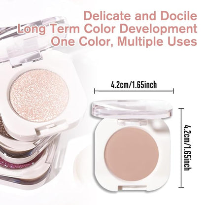 Light Brown Single Matte Eyeshadow Makeup, Neutral Powde Eye Shadow for Women, Rosy Brown Eyeshadow Palette Pigmented Waterproof, sombras para ojos, Lightweight Blendable, Girls Eyeshadows Gift