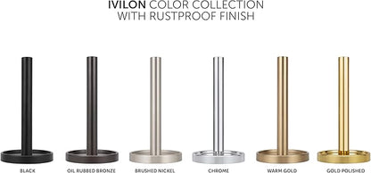 Ivilon Paper Towel Holder Stand - Steady and Easy Tear - Fits All Paper Towel Rolls - Gold Polished