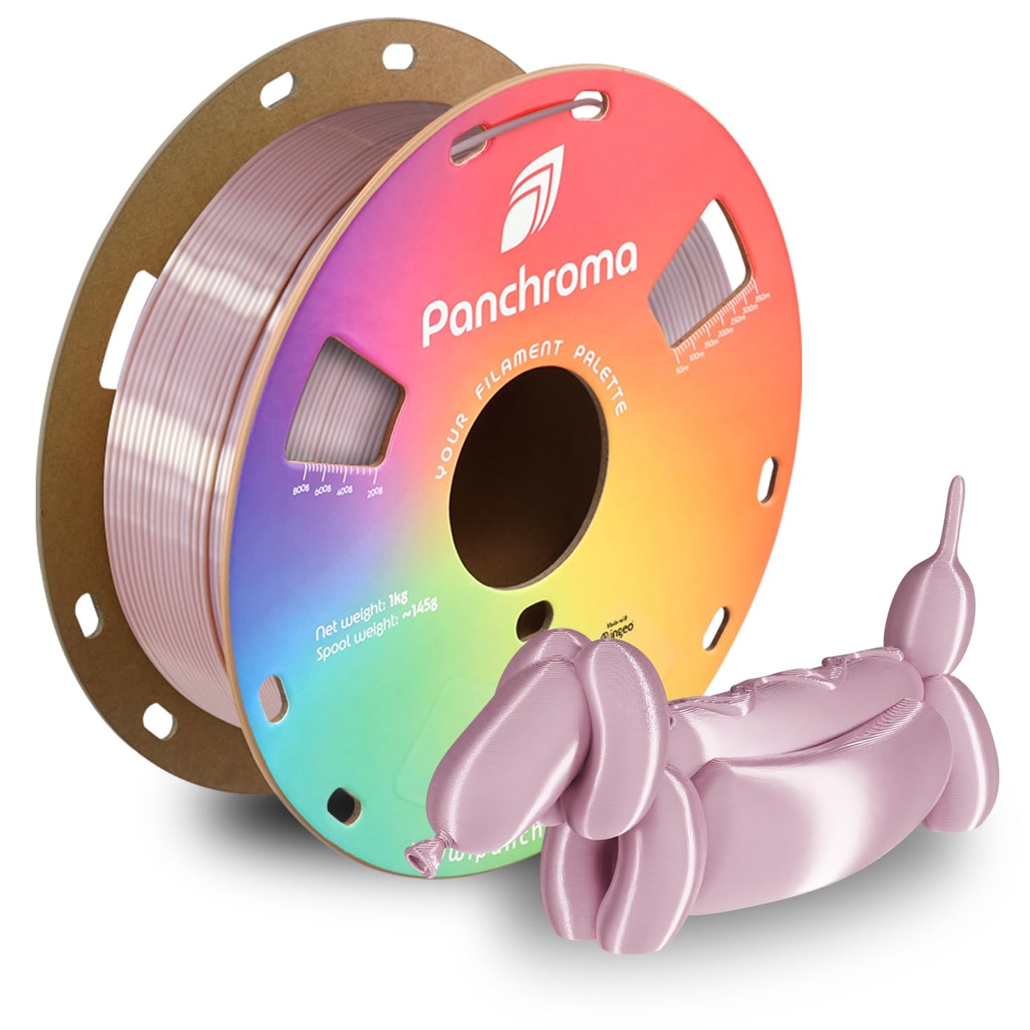 Polymaker Panchroma Silk PLA Filament 1.75mm 1kg, Shiny Rose Gold, New and Improved Formula, Better Strength, Printing Speed and