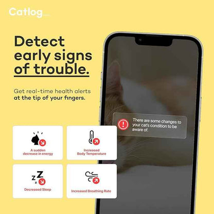 Health Tracker for Cats - Smart Cat Collar with Safety Breakaway Buckle for Indoor Cats, Wellness Alerts, Real-time Monitoring (Kimono (Sakura),L)