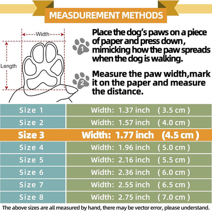 Hcpet Dog Boots for Large Dogs, Dog Shoes for Hot Pavement Winter Snow, Paw Protector Dog Booties Designed for Comfort and Breathability, Outdoor Booties for Small Medium Dogs for Hiking Red Size 3
