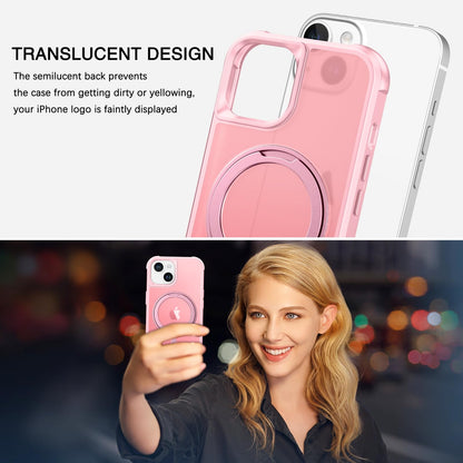 Bentoben For Iphone 13 Phone Case, Iphone 14 Magnetic Case [Compatible With Magsafe] Rotatable Ring Holder Kickstand Design Shoc