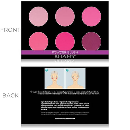 SHANY Shimmer & Matte Cool-Toned Blush Palette - Layer 5 - Refill for the 6 Layer Mini Masterpiece Collection Makeup Set